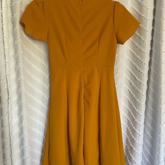 Perfect Fall/Winter Dress! Mustard yellow, classic flattering A-line, Size S. - Picture 6 of 9